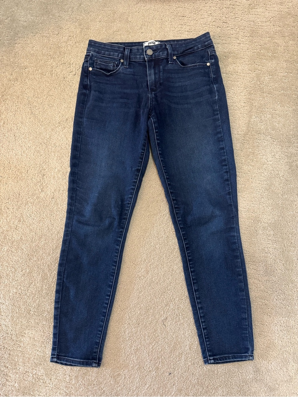 PAIGE Dark Indigo Skinny Jeans